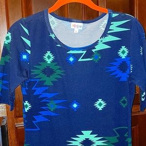 Like New Lularoe Dress, Sz S, Navy Southwestern Pattern